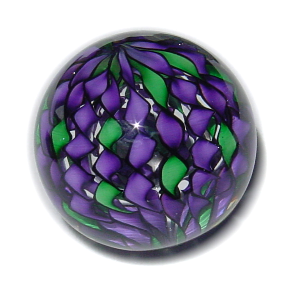 Handblown Filigree Glass Marble
