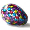 Multi Color Ribbon Glass Egg